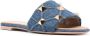 Valentino Garavani Rockstud sandalen Blauw - Thumbnail 2