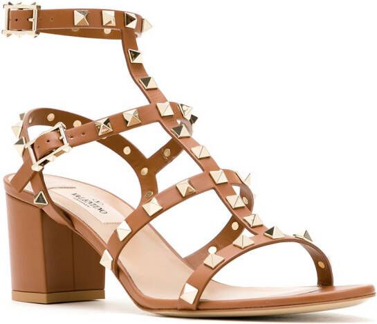 Valentino Garavani Rockstud sandalen Bruin