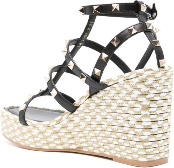 Valentino Garavani Rockstud sandalen met open neus 100 mm Zwart