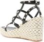 Valentino Garavani Rockstud sandalen met open neus 100 mm Zwart - Thumbnail 3