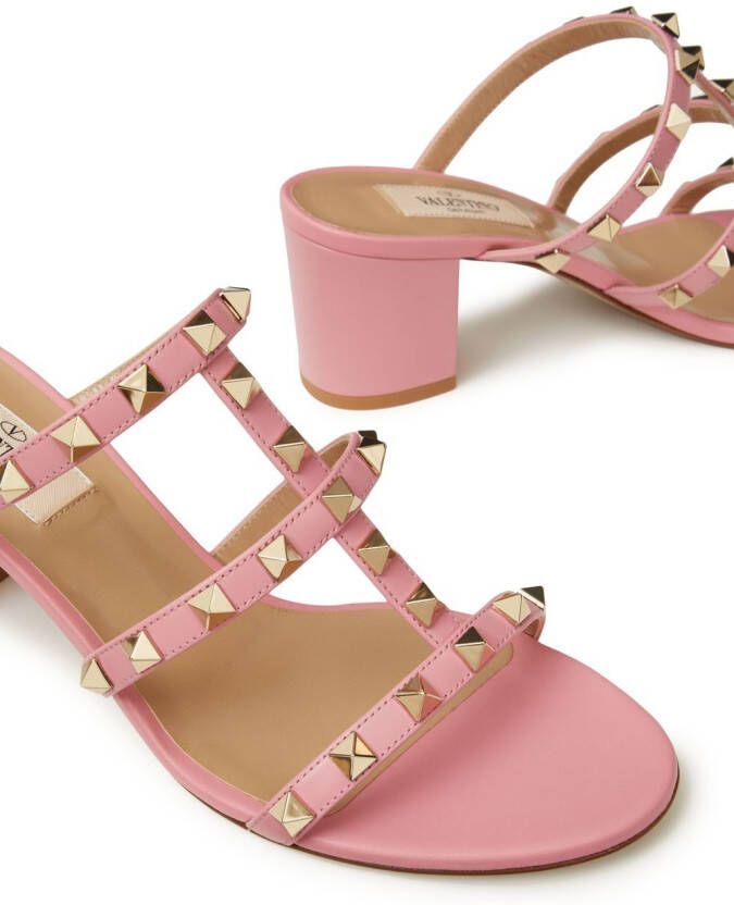 Valentino Garavani Rockstud sandalen met open teen Roze