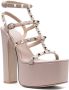 Valentino Garavani Rockstud sandalen met plateauzool Roze - Thumbnail 2