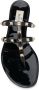 Valentino Garavani Rockstud teenslippers Zwart - Thumbnail 4