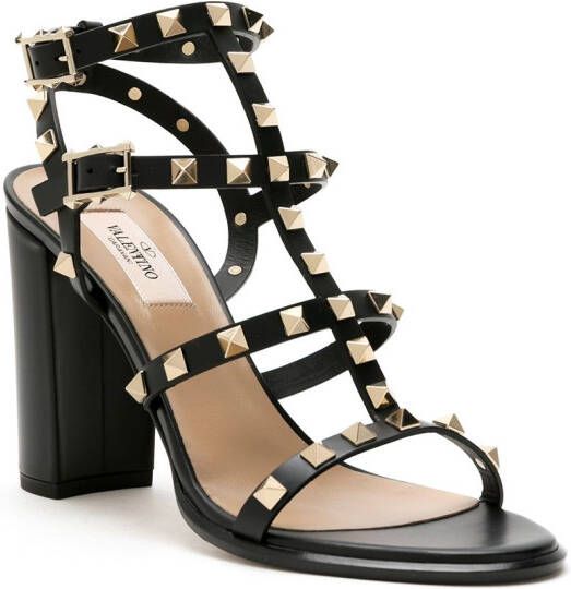 Valentino Garavani Rockstud sandalen Zwart