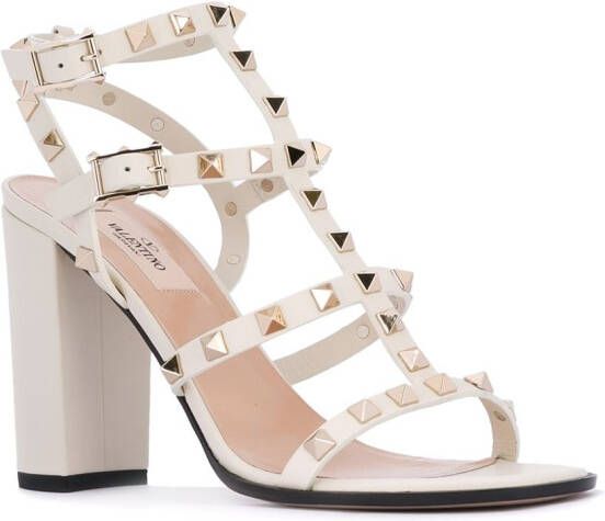 Valentino Garavani 105 mm Rockstud sandalen Beige