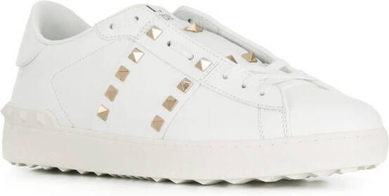 Valentino Garavani Rockstud Untitled leren sneakers Wit