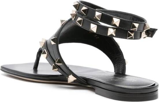 Valentino Garavani Rockstud leren sandalen Zwart