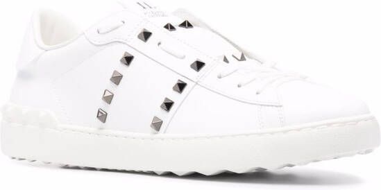 Valentino Garavani Rockstud Untitled leren sneakers Wit