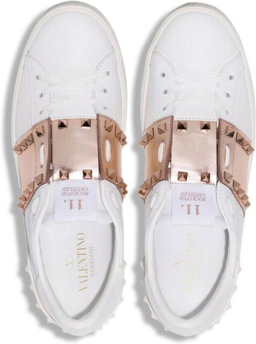 Valentino Garavani Rockstud Untitled leren sneakers Wit