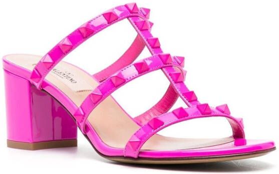 Valentino Garavani Rockstud verfraaide muiltjes Roze