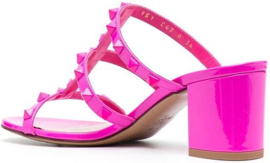 Valentino Garavani Rockstud verfraaide muiltjes Roze