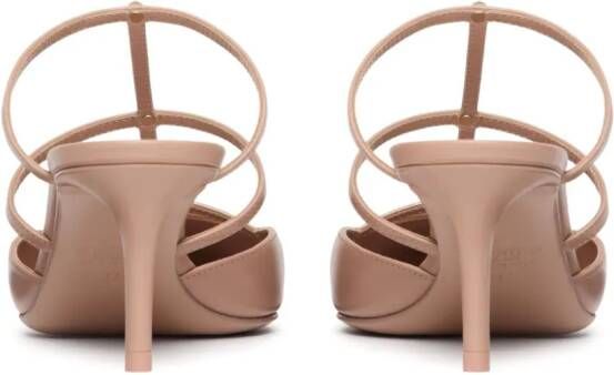 Valentino Garavani Rockstud Wispy leren slippers Roze