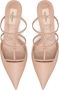 Valentino Garavani Rockstud Wispy leren slippers Roze - Thumbnail 4