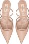 Valentino Garavani Rockstud Wispy leren slippers Roze - Thumbnail 4