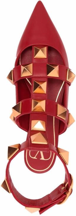 Valentino Garavani Roman ballerina's met studs Rood