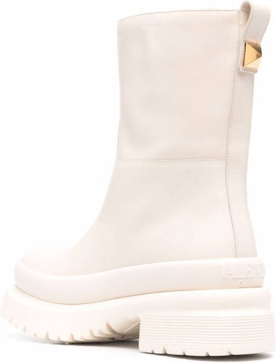 Valentino Garavani Roman enkellaarzen met studs Beige