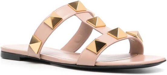 Valentino Garavani Roman Stud leren sandalen Beige