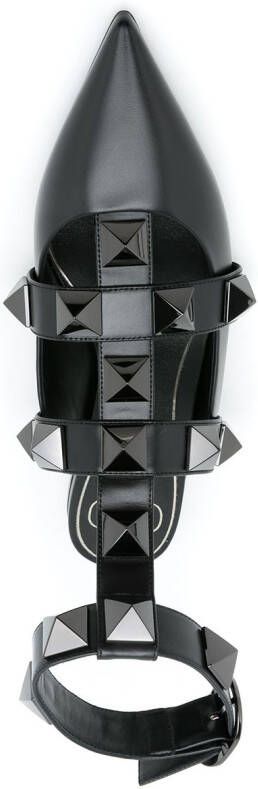 Valentino Garavani Roman Stud ballerina's Zwart