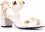 Valentino Garavani Roman Stud leren sandalen dames leerleerleer 37.5 Beige - Thumbnail 2