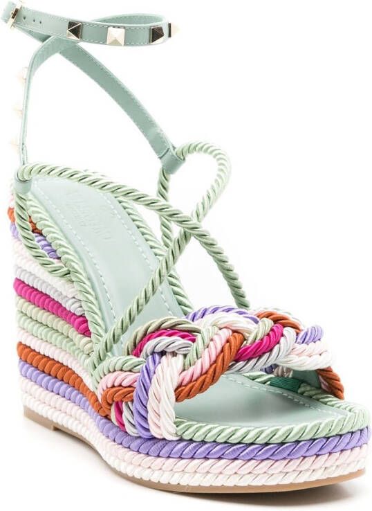 Valentino Garavani Sandalen met sleehak Veelkleurig