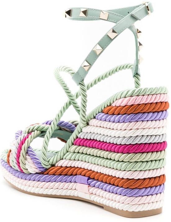 Valentino Garavani Sandalen met sleehak Veelkleurig