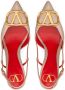 Valentino Garavani Signature slingback pumps met VLOGO Beige - Thumbnail 4