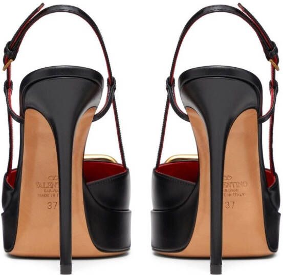 Valentino Garavani VLogo kenmerkende slingback pumps Zwart