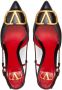 Valentino Garavani VLogo kenmerkende slingback pumps Zwart - Thumbnail 4