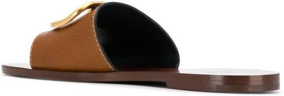 Valentino Garavani VLogo Signature leren sandalen Bruin