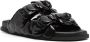 Valentino Garavani Slippers met roosdetail Zwart - Thumbnail 2