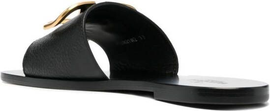 Valentino Garavani VLogo kenmerkende slippers Zwart