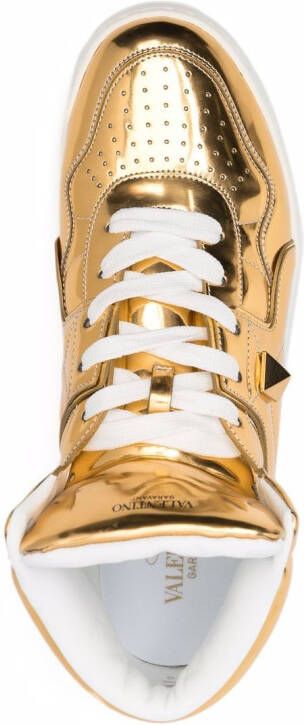 Valentino Garavani Sneakers met metallic-effect Goud