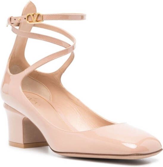 Valentino Garavani Tan-Go lakleren pumps Roze
