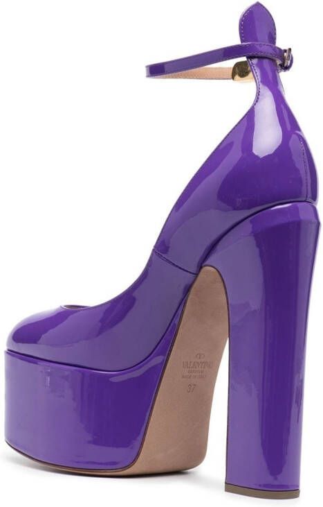 Valentino Garavani Tan-Go pumps met plateauzool Paars