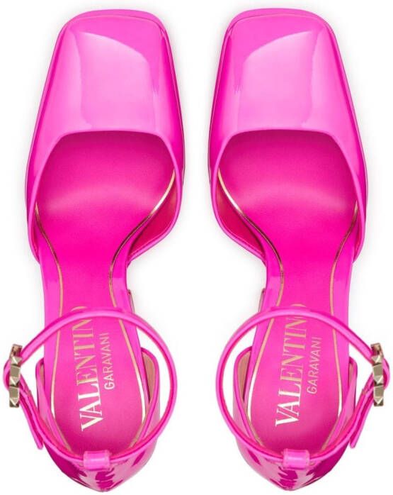 Valentino Garavani Tan-Go pumps met plateauzool Roze