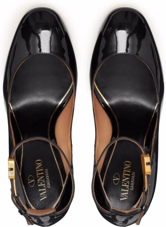 Valentino Garavani Tan-Go lakleren pumps Zwart