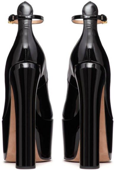 Valentino Garavani Tan-Go pumps met plateauzool Zwart