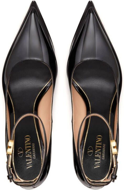 Valentino Garavani Tan-Go pumps met plateauzool Zwart