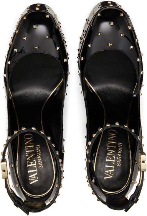 Valentino Garavani Tan-Go pumps met studs Zwart