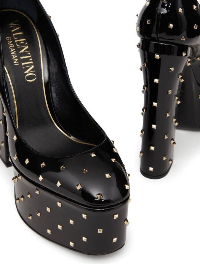 Valentino Garavani Tan-Go pumps met studs Zwart