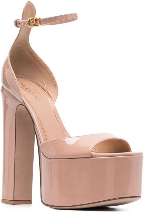 Valentino Garavani Tan-Go lakleren pumps Roze