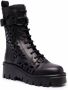 Valentino Garavani Uitgesneden combat boots Zwart - Thumbnail 2