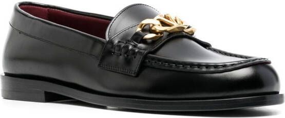 Valentino Garavani VCHAIN leren loafers Zwart