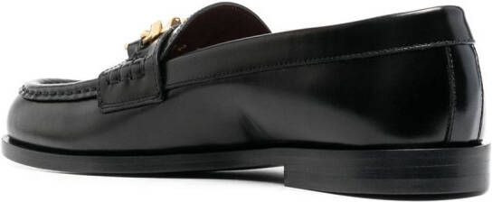 Valentino Garavani VCHAIN leren loafers Zwart