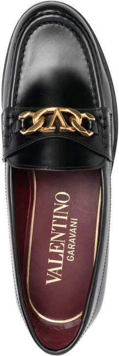 Valentino Garavani VCHAIN leren loafers Zwart