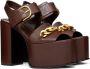 Valentino Garavani VLogo Chain sandalen met plateauzool Bruin - Thumbnail 2