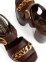 Valentino Garavani VLogo Chain sandalen met plateauzool Bruin - Thumbnail 5