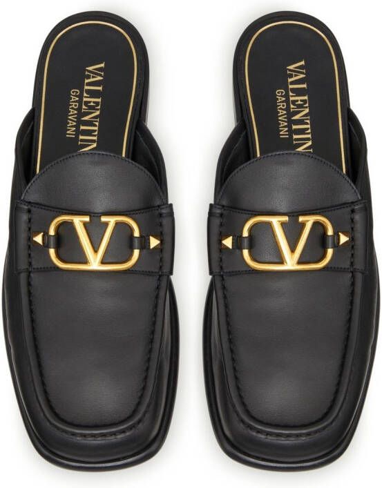 Valentino Garavani VLOGO kenmerkende slippers Zwart