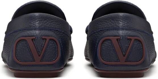 Valentino Garavani VLogo leren loafers Blauw