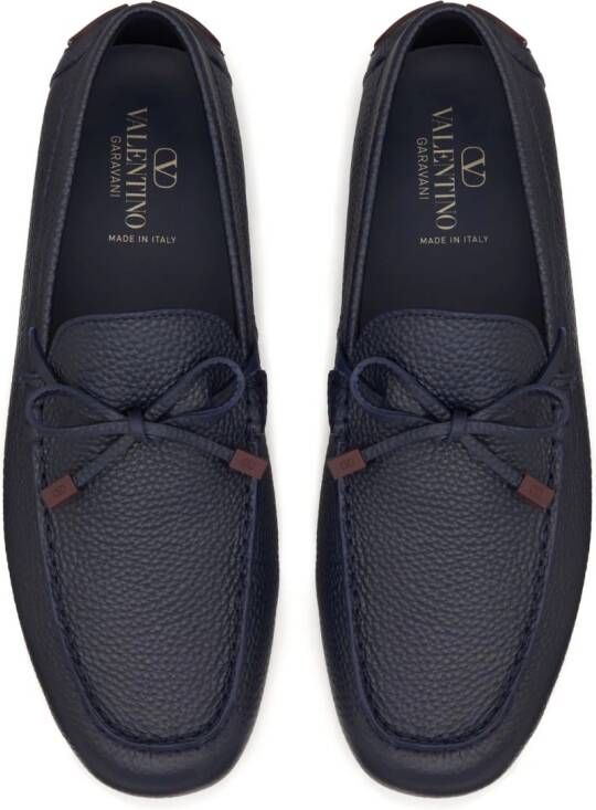 Valentino Garavani VLogo leren loafers Blauw